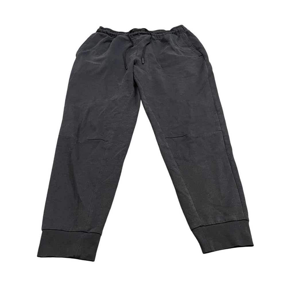 Peak Velocity Jogger Pants Mens M Black Drawstring Elastic Waist Sweatpants